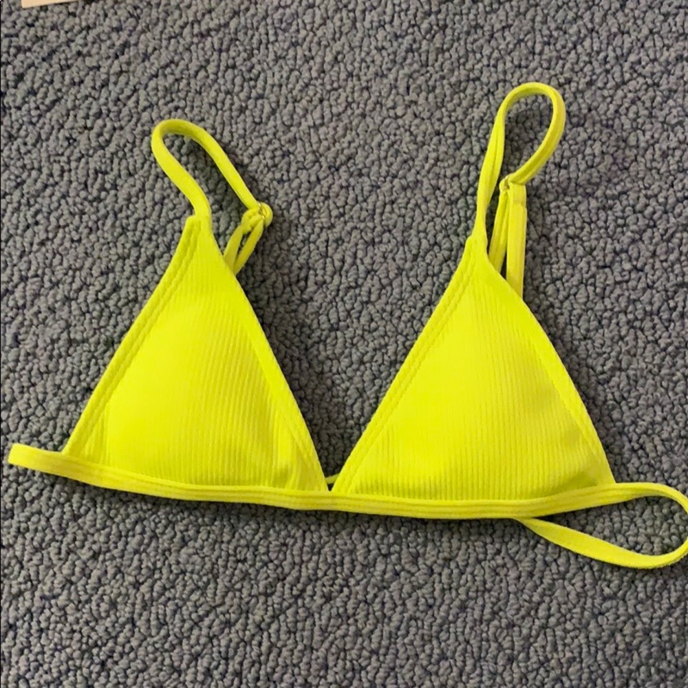 NWOT Neon Triangle Bikini Top
